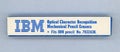 NEW YORK, USA - CIRCA NOVEMBER 2018: Box of IBM optical character recognition mechanical pencil erasers, fits IBM pencil No. Royalty Free Stock Photo
