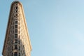 New York USA. classic old Flat Iron building, architecture and skyscrapers against bluesky, Manhattan, Royalty Free Stock Photo