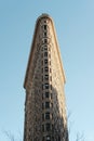 New York USA. classic old Flat Iron building, architecture and skyscrapers against bluesky, Manhattan, Royalty Free Stock Photo