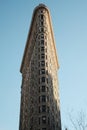 New York USA. classic old Flat Iron building, architecture and skyscrapers against bluesky, Manhattan, Royalty Free Stock Photo