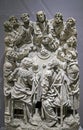 Limestone depiction of Last Supper inside Metropolitan Museum of Art NYC