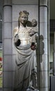 Limestone sculpture of Virgin annd Child inside Metropolitan Museum of Art NYC