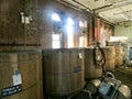 Mash Tuns at Kings County Distillery at Brooklyn Navy Yard. New York, USA. December 26, 2018. Royalty Free Stock Photo