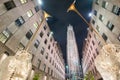 NEW YORK, USA - DECEMBER 9, 2011 - People at rockfeller center celebrating xmas Royalty Free Stock Photo