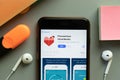 New York, USA - 1 December 2020: Preventicus Heartbeats. mobile app icon on phone screen top view, Illustrative Editorial