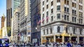 New York, USA December 10, 2023: Walk along Fifth Avenue, better known as the avenue of millionaires in the Big Apple of New York Royalty Free Stock Photo