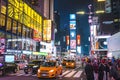 New york,usa,09-03-17: famous,Time squre at night with crowds