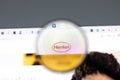 New York, USA - 15 February 2021: Henkel website in browser with company logo, Illustrative Editorial Royalty Free Stock Photo