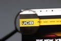 New York, USA - 15 February 2021: JCB website in browser with company logo, Illustrative Editorial Royalty Free Stock Photo