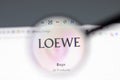 New York, USA - 15 February 2021: Loewe website in browser with company logo, Illustrative Editorial