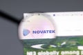 New York, USA - 15 February 2021: Novatek website in browser with company logo, Illustrative Editorial