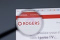 New York, USA - 17 February 2021: Rogers Communications logo close up on website page, Illustrative Editorial