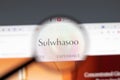 New York, USA - 15 February 2021: Sulwhasoo website in browser with company logo, Illustrative Editorial