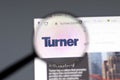 New York, USA - 15 February 2021: Turner Construction website in browser with company logo, Illustrative Editorial