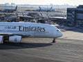 Emirates Airlines Airbus A380-800 at John F Kennedy International Airport Royalty Free Stock Photo