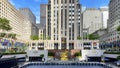 New York, USA January 23, 2024: Entrance to the Rockefeller Center Building Royalty Free Stock Photo