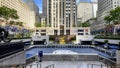 New York, USA January 23, 2024: Rockefeller Center Skating Rink Royalty Free Stock Photo