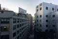 New York USA - January 21 2021: A view of Dumbo neighborhood in Brooklyn and its buildings in perspective