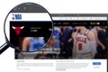 New York, USA - 21 July 2023: Chicago Bulls website in browser with company logo, Illustrative Editorial.