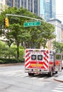 FDNY ambulance in a street of Manhattan.