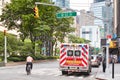 FDNY ambulance in a street of Manhattan.