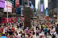 New York, USA - July 10, 2019: Times Square on sunny summer day, downtown Manhattan Royalty Free Stock Photo