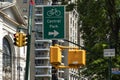 New York, USA June 4, 2023: Central Park traffic lights and signs Royalty Free Stock Photo