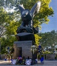 New York, USA June 1, 2023: The famous East Coast Memorial, which pays tribute to the fallen in the Atlantic Ocean.