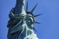 New York, USA June 1, 2023: The head of the Statue of Liberty in Manhattan, symbol of democracy and freedom. Royalty Free Stock Photo