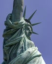 New York, USA June 1, 2023: The incredible photo of the Statue of Liberty, a democratic symbol in the Big Apple. Royalty Free Stock Photo