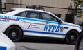 NYPD vehicle parked by a street on Staten Island.