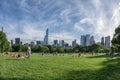 NEW YORK - USA - 14 JUNE 2015 people in central park on sunny sunday Royalty Free Stock Photo