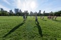 NEW YORK - USA - 14 JUNE 2015 people in central park on sunny sunday Royalty Free Stock Photo