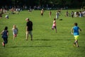 NEW YORK - USA - 14 JUNE 2015 people in central park on sunny sunday Royalty Free Stock Photo