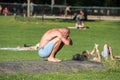 NEW YORK - USA - 14 JUNE 2015 people in central park on sunny sunday Royalty Free Stock Photo