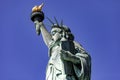 New York, USA June 1, 2023: Photo of the Statue of Liberty in Manhattan, the symbol of democracy and freedom. Royalty Free Stock Photo