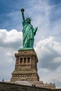 New York, USA - June 7, 2019:  Statue of Liberty on Liberty Island closeup with blue sky in New York City Manhattan - Image Royalty Free Stock Photo