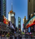 New York, USA June 1, 2023: Stunning photograph with panoramic view of Times Square in the heart of Manhattan.