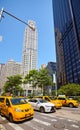 Yellow Taxi Cabs on Broadway Road on a sunny summer day.