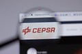 New York, USA - 18 March 2021: Cepsa company logo icon on website, Illustrative Editorial
