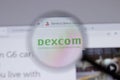 New York, USA - 18 March 2021: Dexcom company logo icon on website, Illustrative Editorial