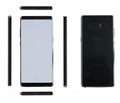 Diffrent views of black samsung note 8