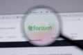 New York, USA - 18 March 2021: Fortum company logo icon on website, Illustrative Editorial Royalty Free Stock Photo