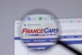New York, USA - 18 March 2021: France Cars company logo icon on website, Illustrative Editorial