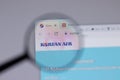 New York, USA - 18 March 2021: Korean Air Lines company logo icon on website, Illustrative Editorial