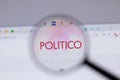 New York, USA - 18 March 2021: Politico company logo icon on website, Illustrative Editorial