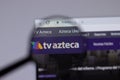 New York, USA - 18 March 2021: TV Azteca company logo icon on website, Illustrative Editorial Royalty Free Stock Photo