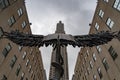 NEW YORK, USA - MAY 27 2018 - Anselm KieferÃ¯Â¿Â½s Sculpture In Rockefeller Center