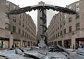 NEW YORK, USA - MAY 27 2018 - Anselm KieferÃ¯Â¿Â½s Sculpture In Rockefeller Center