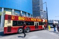 Tourists riding on Big Bus New York in Midtown Manhattan, NYC Royalty Free Stock Photo